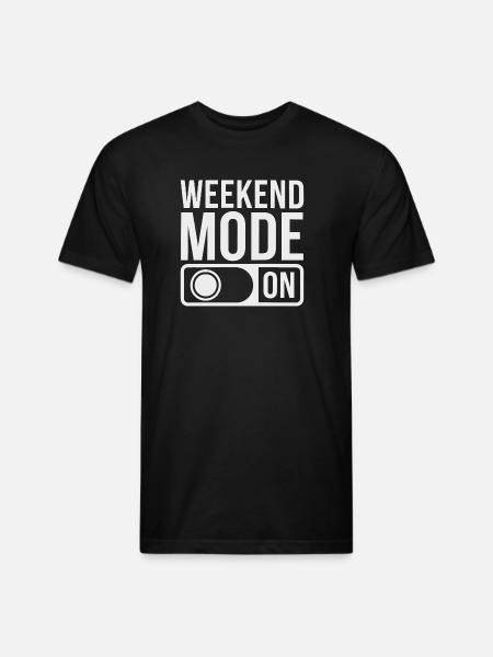 Weekend Mode On - Unisex Poly/Cotton T-Shirt - black
