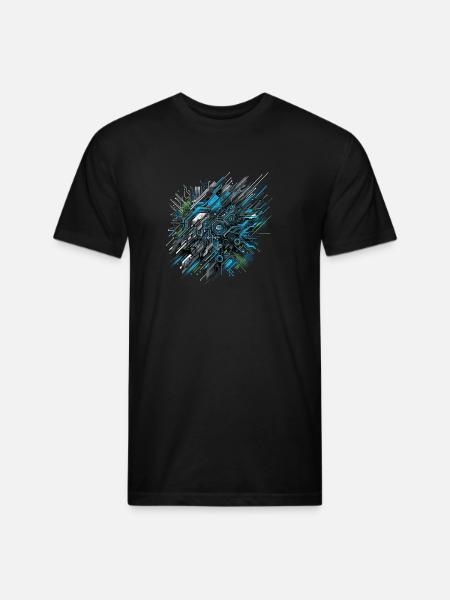 Neural Network Velocity - Unisex Poly/Cotton T-Shirt - black