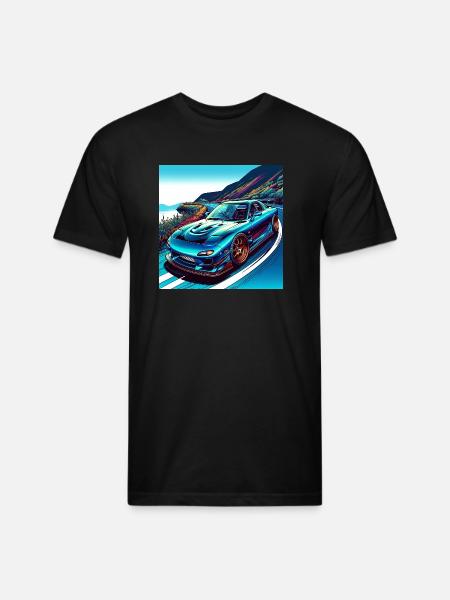 Coastal RX-7 - Unisex Poly/Cotton T-Shirt - black