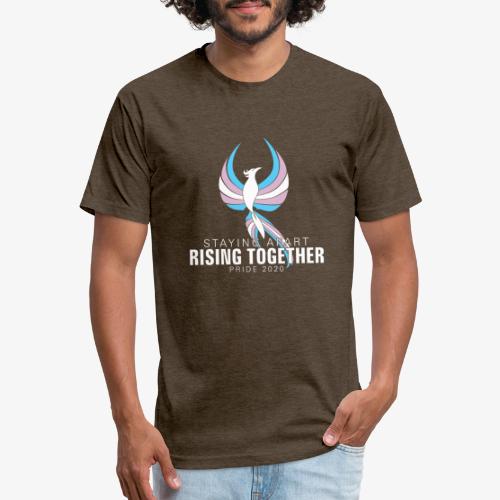 Transgender Staying Apart Rising Together Phoenix - Men’s Fitted Poly/Cotton T-Shirt
