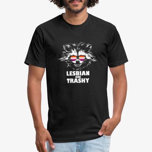 Lesbian and Trashy Raccoon Sunglasses Lesbian - Unisex Poly/Cotton T-Shirt