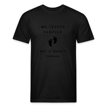 Funny Baby Pregnancy Announcement - Unisex Poly/Cotton T-Shirt - black - Front - Jose (178cm)