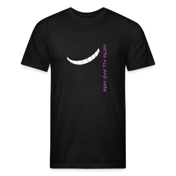 Alice In Wonderland We'Re All Mad Here - Unisex Poly/Cotton T-Shirt - black - Front - Jose (178cm)