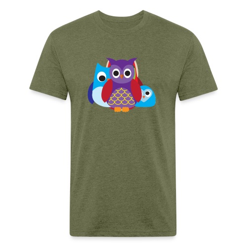 Cute Owls Eyes - Men’s Fitted Poly/Cotton T-Shirt