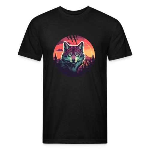 Colorful Wolf Stare - Unisex Poly/Cotton T-Shirt