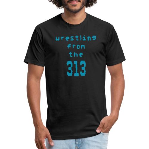 Wrestling from the 313 (Teal) - Unisex Poly/Cotton T-Shirt