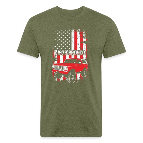 1979 Bronco Red USA T-Shirt - Men’s Fitted Poly/Cotton T-Shirt