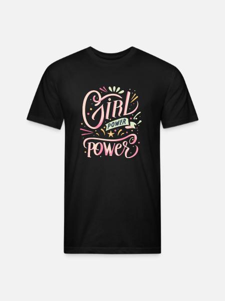 Girl Power colourpop - Unisex Poly/Cotton T-Shirt - black