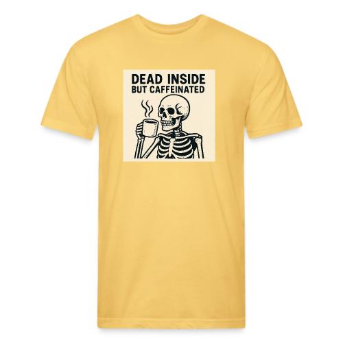 Skeleton Sipping Coffee - Unisex Poly/Cotton T-Shirt