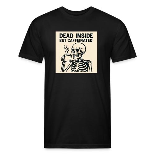 Skeleton Sipping Coffee - Unisex Poly/Cotton T-Shirt