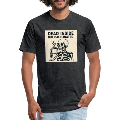 Skeleton Sipping Coffee - Unisex Poly/Cotton T-Shirt