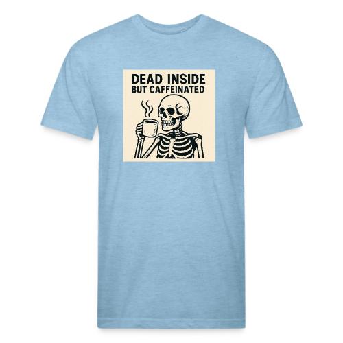 Skeleton Sipping Coffee - Unisex Poly/Cotton T-Shirt