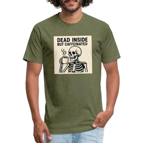 Skeleton Sipping Coffee - Unisex Poly/Cotton T-Shirt