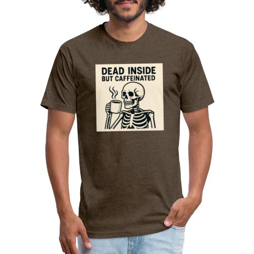 Skeleton Sipping Coffee - Unisex Poly/Cotton T-Shirt