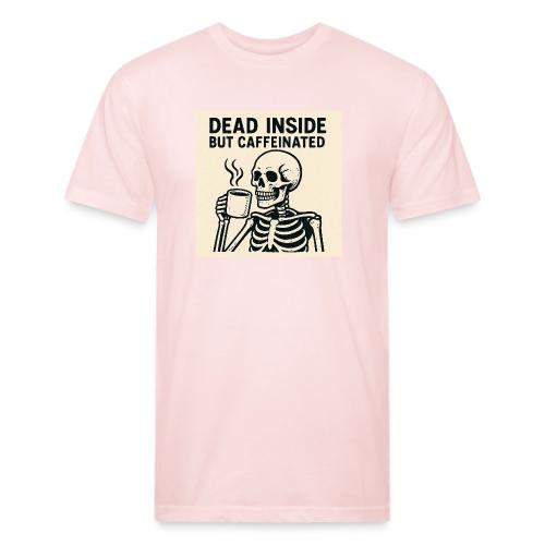 Skeleton Sipping Coffee - Unisex Poly/Cotton T-Shirt