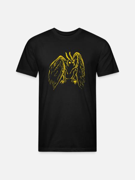 Mothman - Unisex Poly/Cotton T-Shirt - black