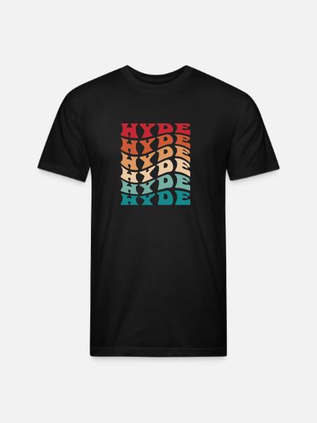 Funny Personalized Hyde Name Themed Apparel - Unisex Poly/Cotton T-Shirt - black