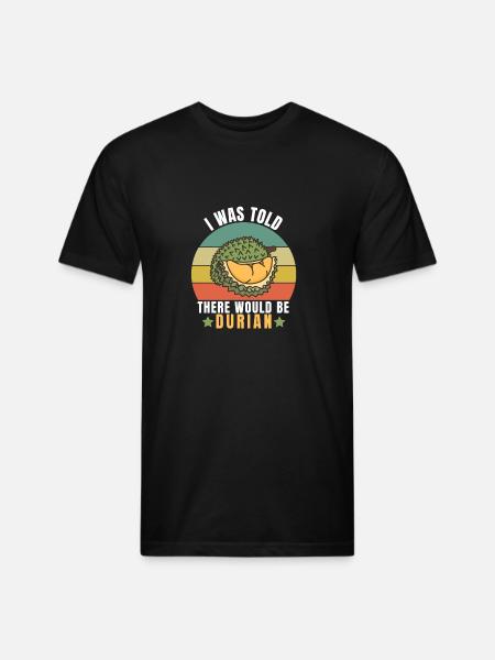 Durian Funny Quotes - Unisex Poly/Cotton T-Shirt - black