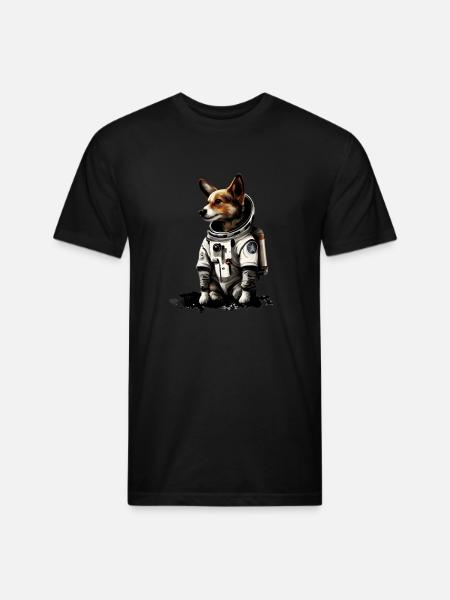 Dog Astronauts Suit - Unisex Poly/Cotton T-Shirt - black