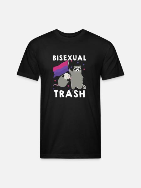 Bisexual Trash - Unisex Poly/Cotton T-Shirt - black