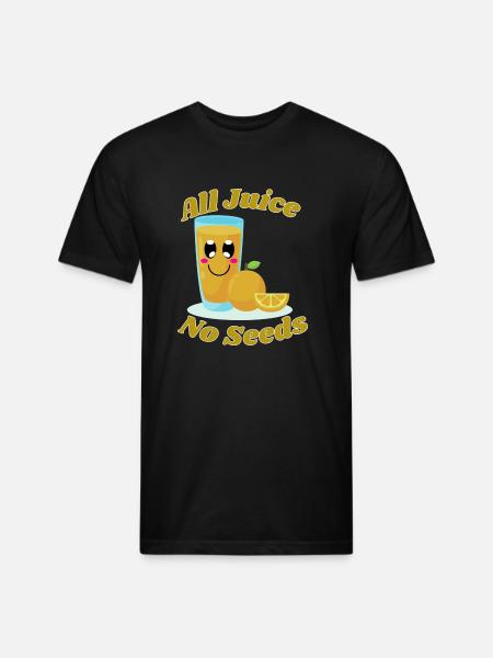 All juice no seeds - Unisex Poly/Cotton T-Shirt - black