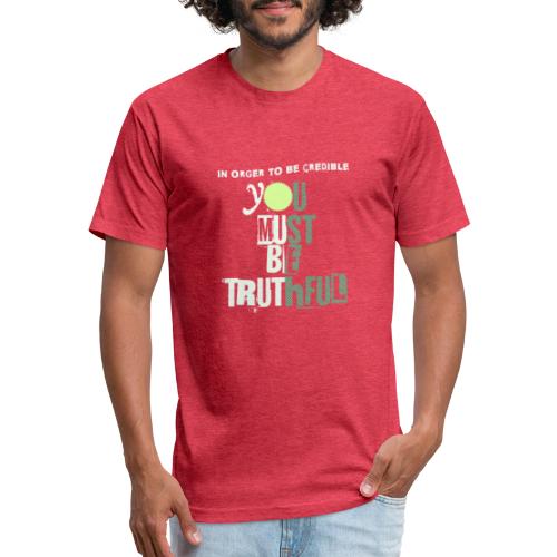 Credible Truth: Embrace Authenticity - Men’s Fitted Poly/Cotton T-Shirt