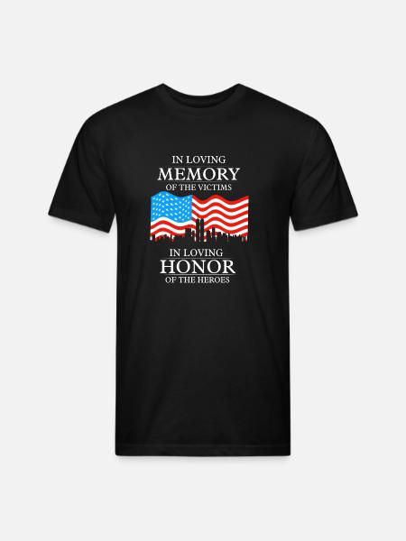 911 in loving memory - Unisex Poly/Cotton T-Shirt - black