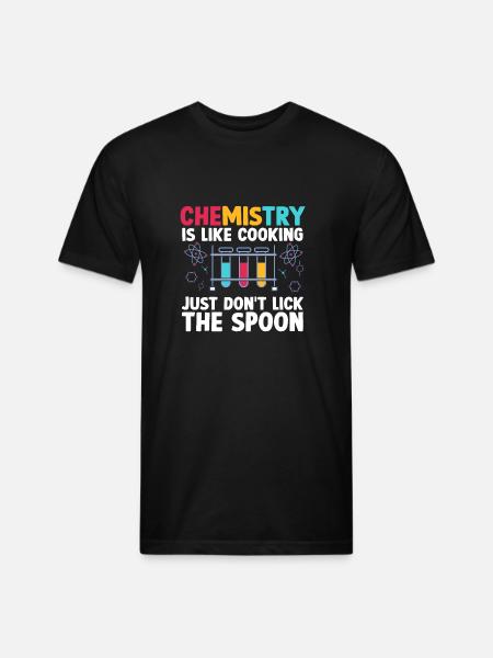 Chemistry Is like cooking just don't Funny - Unisex Poly/Cotton T-Shirt - black