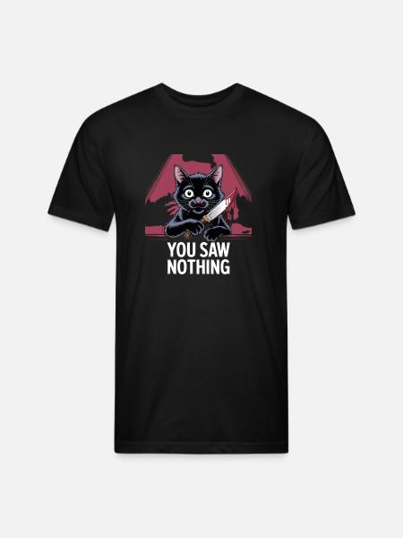 You Saw Nothing - Unisex Poly/Cotton T-Shirt - black