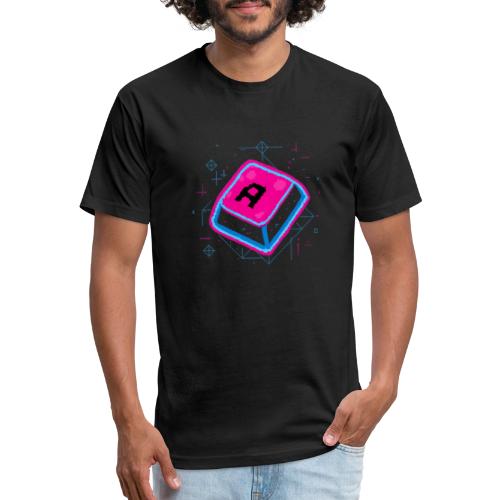 Neon Pixel A Key - Unisex Poly/Cotton T-Shirt