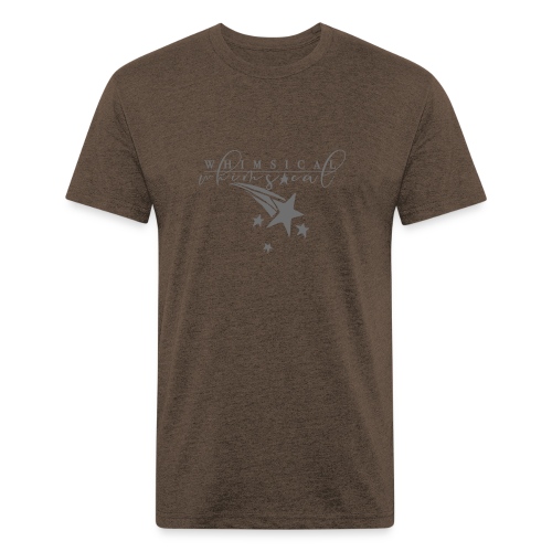 Whimsical - Shooting Star - Grey - Fitted Cotton/Poly T-Shirt by Next Level