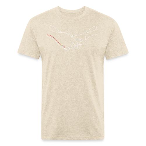 Reaching Out With Love (white outlines) - Unisex Poly/Cotton T-Shirt
