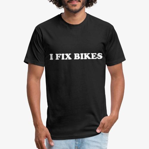 i fix bikes - Men’s Fitted Poly/Cotton T-Shirt