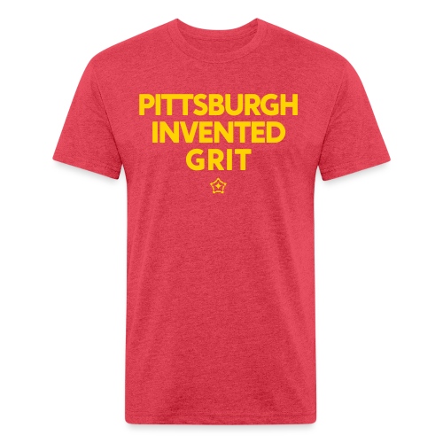pgh invented - Men’s Fitted Poly/Cotton T-Shirt