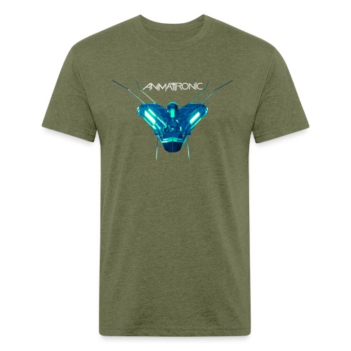 Mantis Blue - Men’s Fitted Poly/Cotton T-Shirt