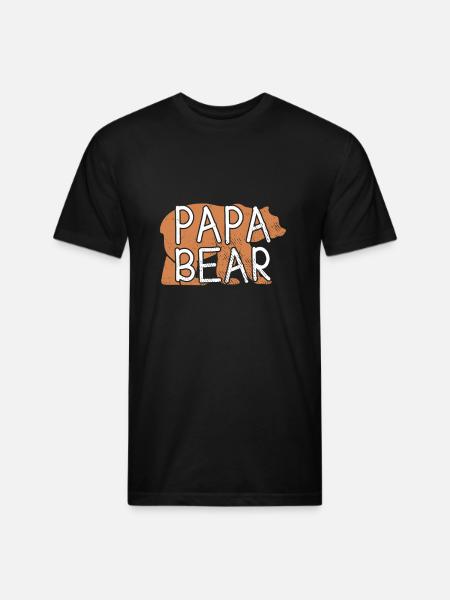 papa bear - Unisex Poly/Cotton T-Shirt - black