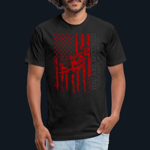 You are Secured To Fly Above The Ground - Unisex Poly/Cotton T-Shirt