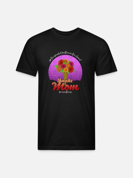 Thanks Mom - Unisex Poly/Cotton T-Shirt - black