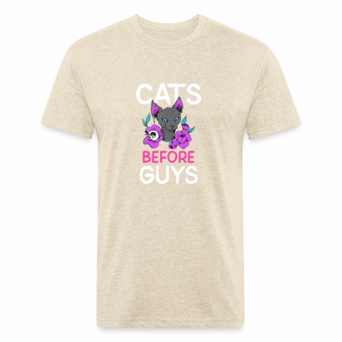punk cats before guys heart anti valentines day - Men’s Fitted Poly/Cotton T-Shirt
