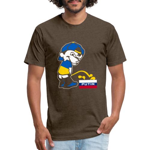 Ukraine Piss On Putin - Fitted Cotton/Poly T-Shirt by Next Level