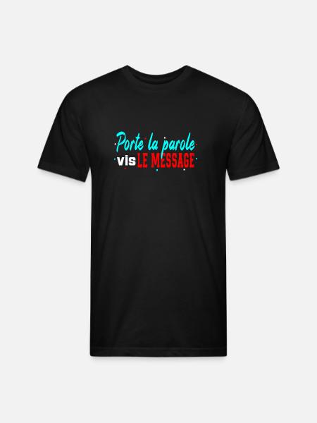 Speak, live the message - Unisex Poly/Cotton T-Shirt - black