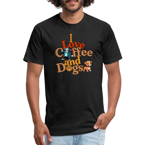 I Love Coffee and Dogs - Pit Bull Puppy Edition - Unisex Poly/Cotton T-Shirt