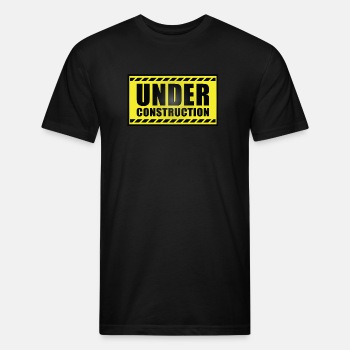 Under construction - Fitted Cotton/Poly T-Shirt for men