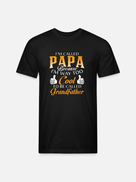Papa - Unisex Poly/Cotton T-Shirt - black