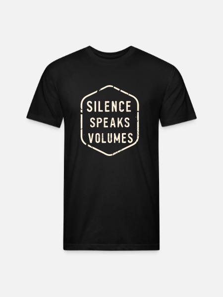 Silence Speaks Volumes - Unisex Poly/Cotton T-Shirt - black