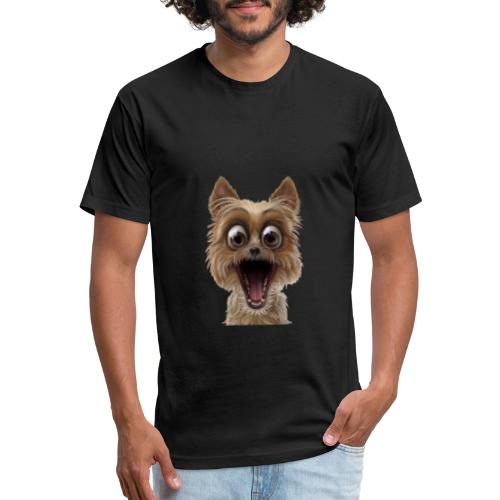 Dog puppy pet surprise pet - Men’s Fitted Poly/Cotton T-Shirt