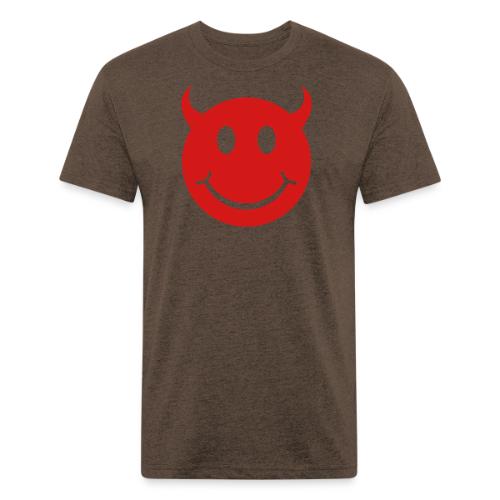 Smiley Devil Face - Unisex Poly/Cotton T-Shirt