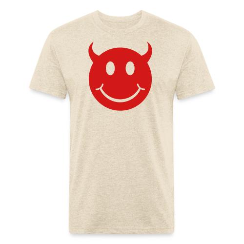 Smiley Devil Face - Unisex Poly/Cotton T-Shirt
