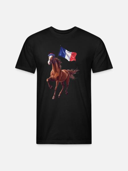 Horse - Unisex Poly/Cotton T-Shirt - black