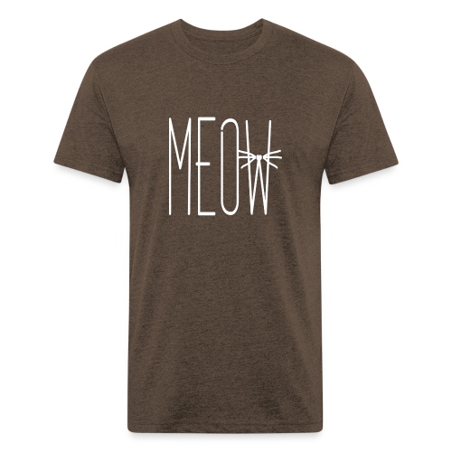 Meow - Fitted Cotton/Poly T-Shirt by Next Level